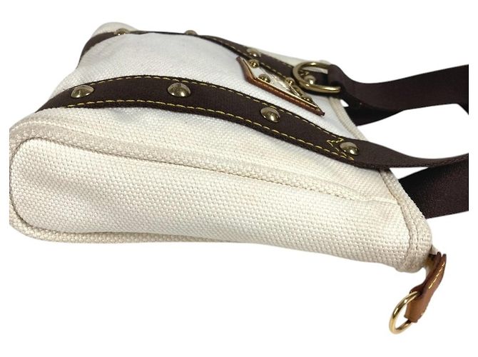 Borsa Tote Louis Vuitton Antigua Cabas PM Bianco - vista 7