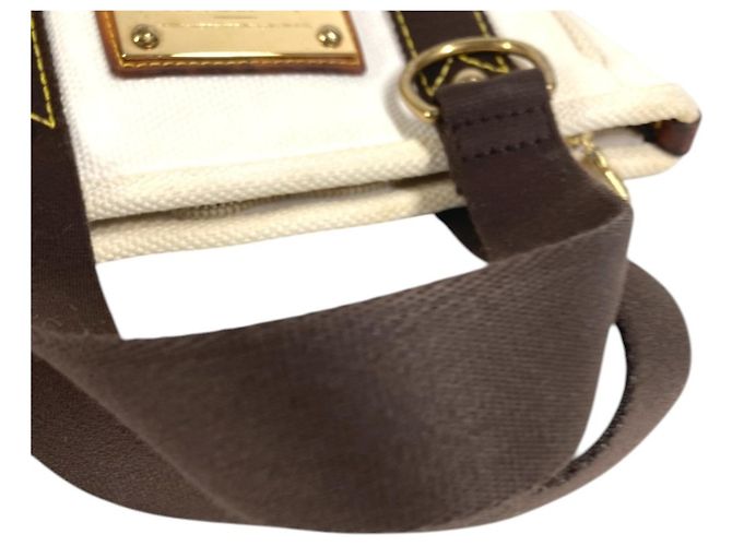 Borsa Tote Louis Vuitton Antigua Cabas PM Bianco - vista 9