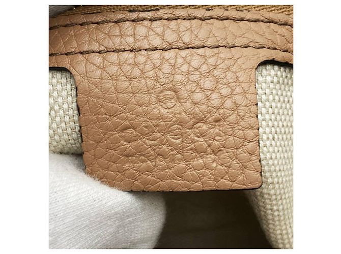 Bolsa de Ombro de Couro Gucci Soho Bege - vista 7