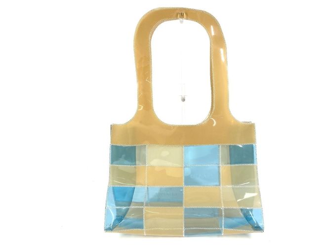 Chanel CC Coco Mark Patchwork Tasche in Beige und Blau - Ansicht 2
