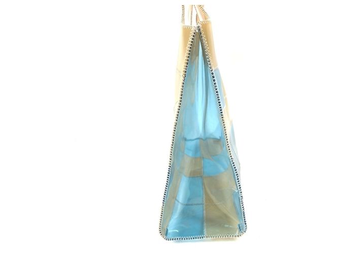 Chanel CC Coco Mark Patchwork Tasche in Beige und Blau - Ansicht 4