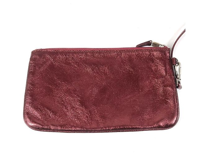 Rote Wildleder Schultertasche von Tiffany & Co. - Ansicht 17