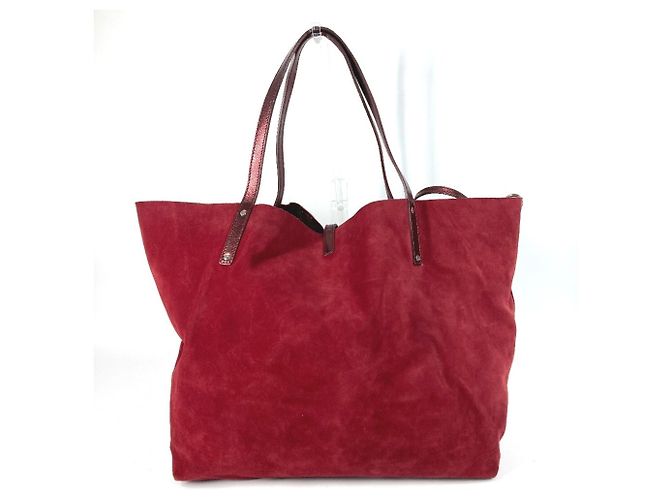 Rote Wildleder Schultertasche von Tiffany & Co. - Ansicht 2
