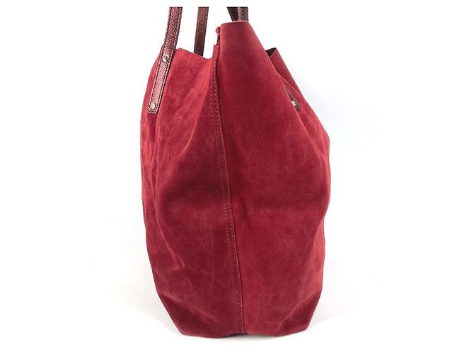 Rote Wildleder Schultertasche von Tiffany & Co. - Ansicht 3
