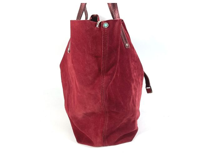 Rote Wildleder Schultertasche von Tiffany & Co. - Ansicht 4