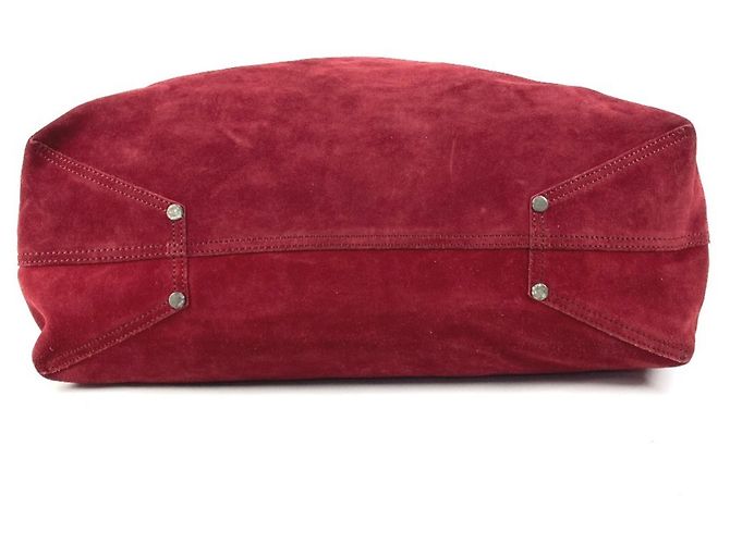 Rote Wildleder Schultertasche von Tiffany & Co. - Ansicht 5