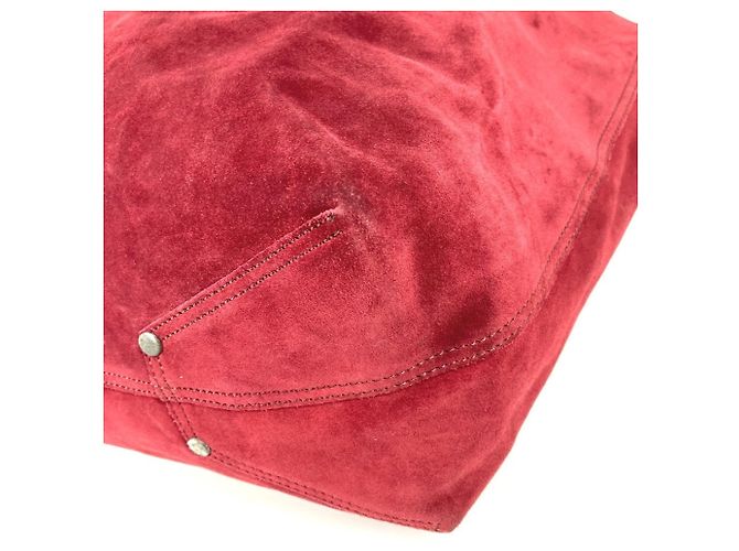 Rote Wildleder Schultertasche von Tiffany & Co. - Ansicht 6