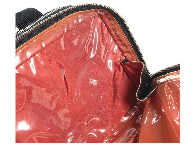 Borsa a mano con logo della vecchia linea di viaggio Chanel Nero Bianco - Ansicht 13