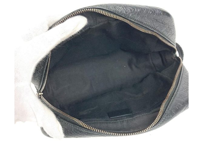 Borsa Clutch Gucci Guccissima con logo GG Nero - vista 12
