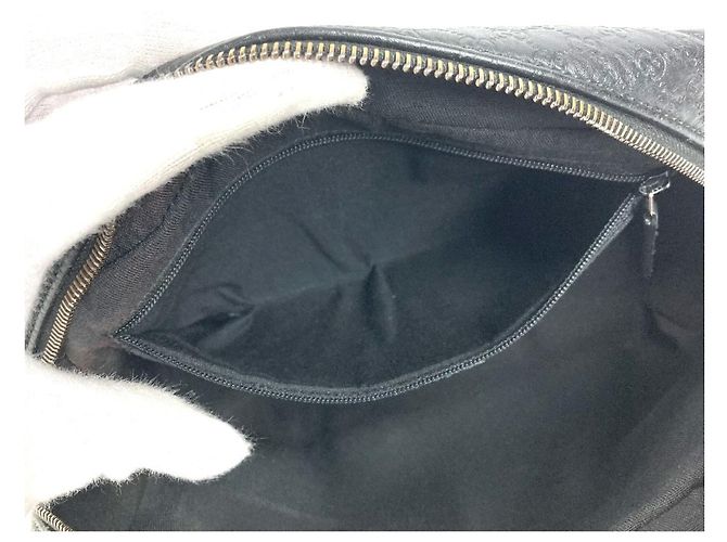 Borsa Clutch Gucci Guccissima con logo GG Nero - vista 13