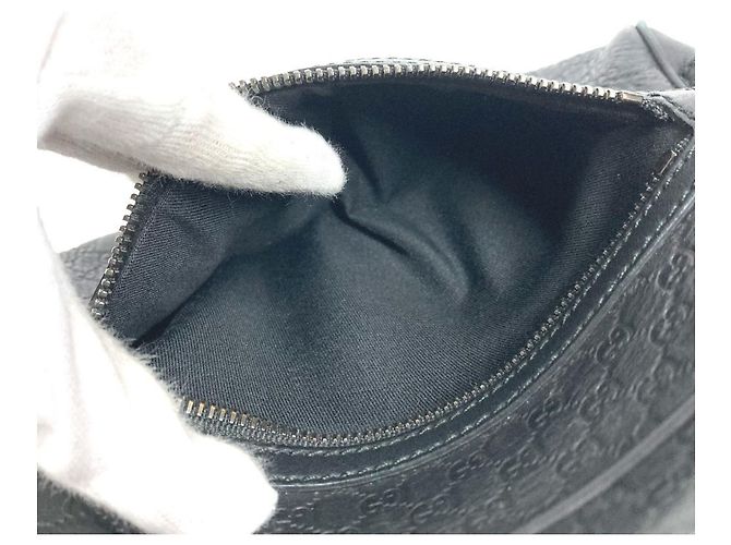 Borsa Clutch Gucci Guccissima con logo GG Nero - vista 18