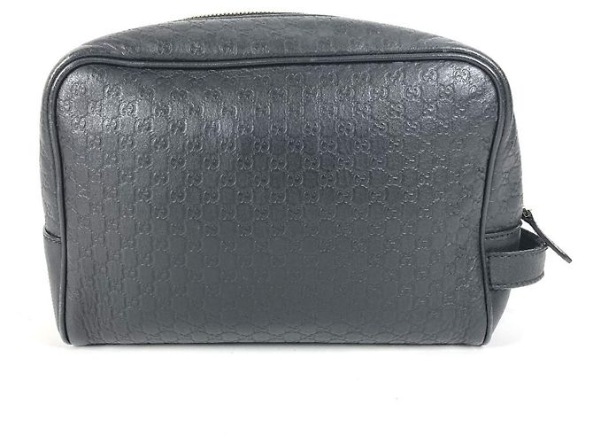 Borsa Clutch Gucci Guccissima con logo GG Nero - vista 2