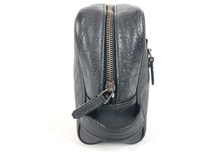 Borsa Clutch Gucci Guccissima con logo GG Nero - vista 3