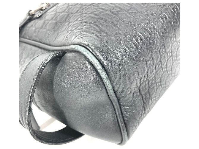 Borsa Clutch Gucci Guccissima con logo GG Nero - vista 7