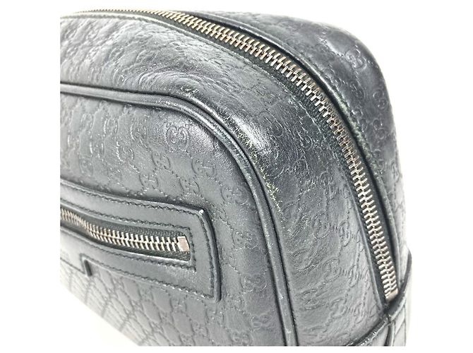 Borsa Clutch Gucci Guccissima con logo GG Nero - vista 9