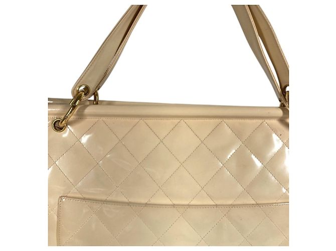Vintage Chanel gesteppte Handtasche Weiß - Ansicht 4
