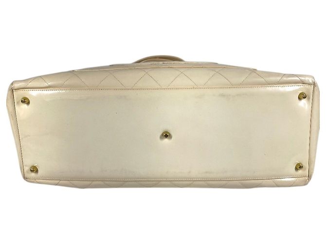 Vintage Chanel gesteppte Handtasche Weiß - Ansicht 7