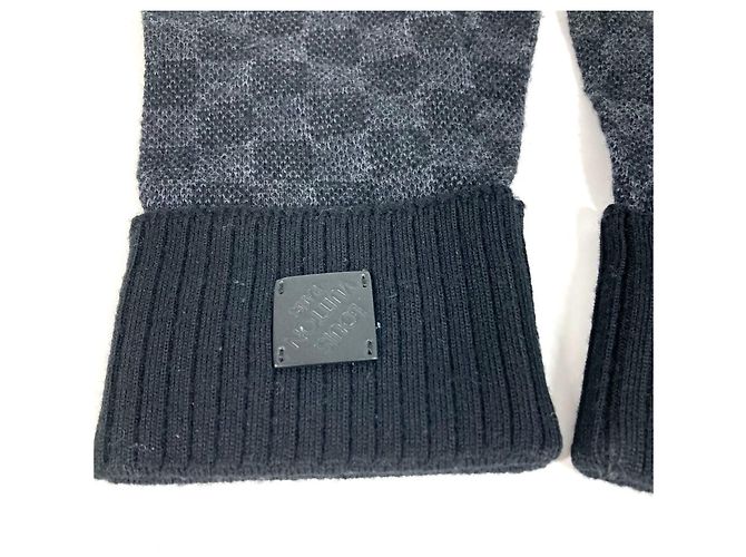 Louis Vuitton Damier Graphite Wool Gloves Black - view 5
