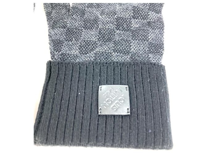 Louis Vuitton Damier Graphite Wool Gloves Black - view 6