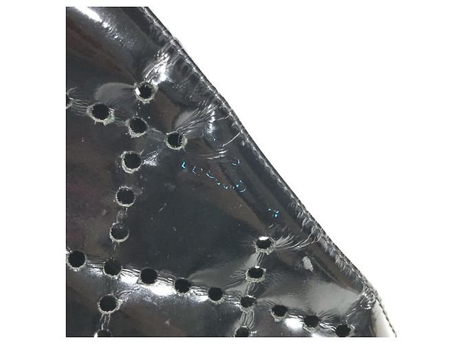 Chanel schwarze Emaille-Leder-Tote-Tasche - Ansicht 18