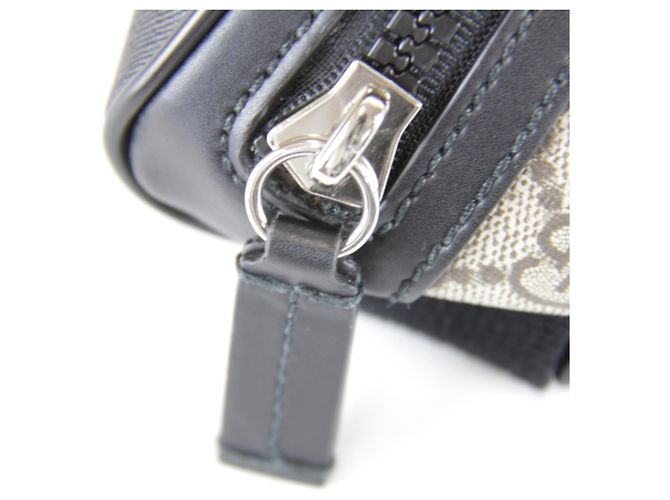 Borsa a tracolla Gucci GG Supreme in tela grigia Marrone - vista 11