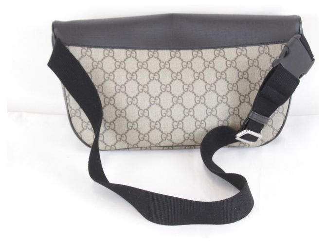 Borsa a tracolla Gucci GG Supreme in tela grigia Marrone - vista 2