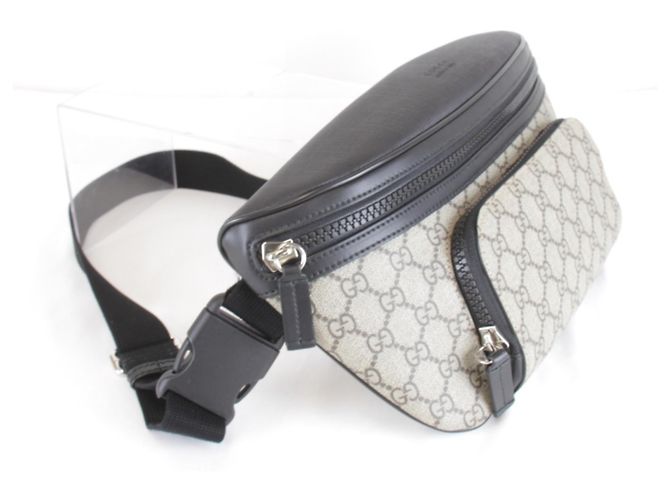 Borsa a tracolla Gucci GG Supreme in tela grigia Marrone - vista 4