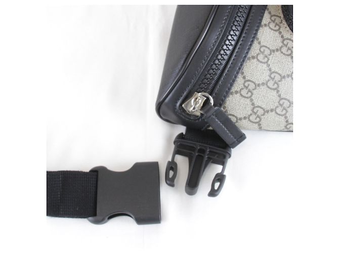 Borsa a tracolla Gucci GG Supreme in tela grigia Marrone - vista 6