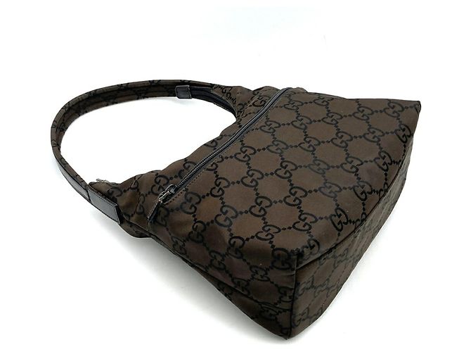 Bolso de nylon marrón Gucci/bolso de hombro Castaño - vista 3