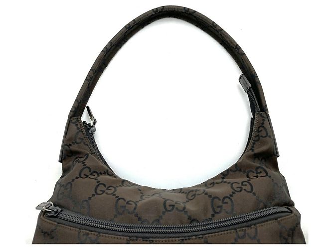 Bolso de nylon marrón Gucci/bolso de hombro Castaño - vista 5