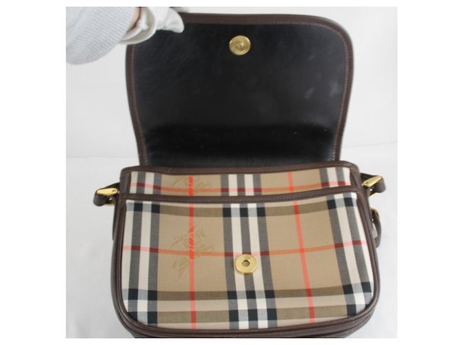 Borsa a Spalla Burberry Nova Check Shadow Horse Marrone - vista 8