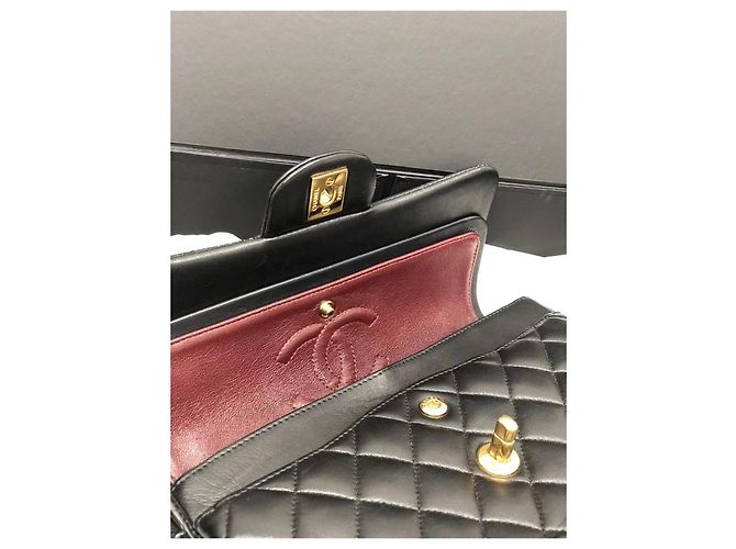 Chanel Piccola Borsa a Catena in Agnello Nero - vista 3