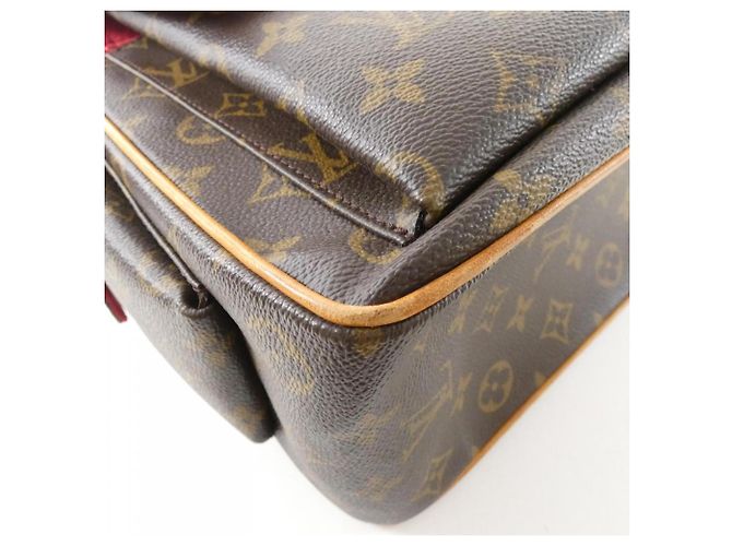 Borsa Louis Vuitton Monogram Multipli Cité Marrone - vista 3