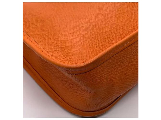 Borsa a spalla Hermès Vespa Arancione in pelle - vista 3