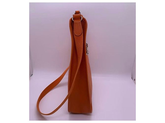 Borsa a spalla Hermès Vespa Arancione in pelle - vista 5