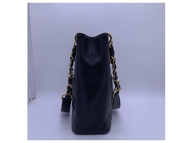 Bolso Shopping Chanel PST Negro y Dorado - vista 2