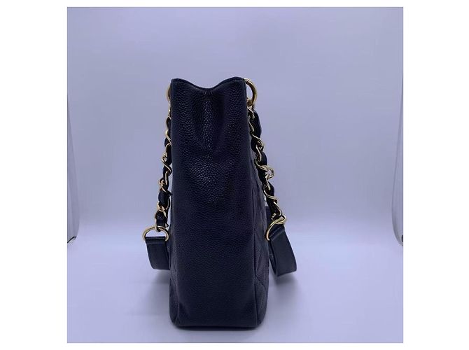 Bolso Shopping Chanel PST Negro y Dorado - vista 5