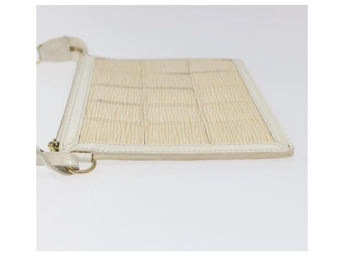 Pochette Delmonico Stretch in pelle Epi Louis Vuitton Beige - vista 4