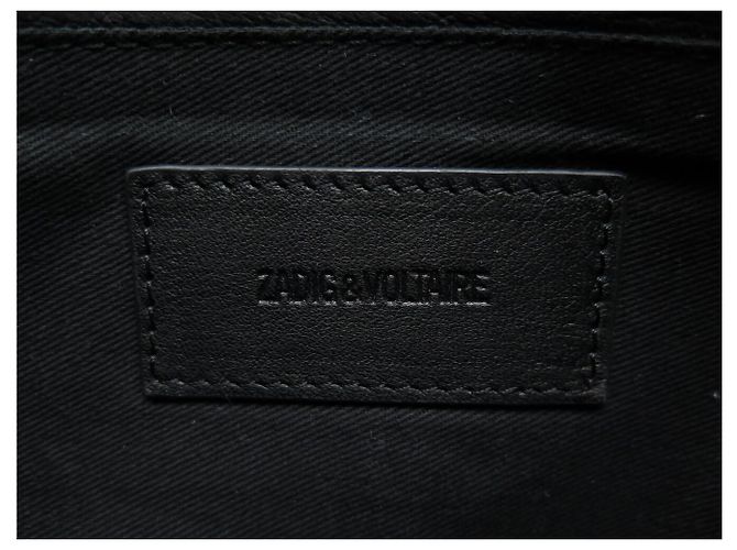 NUOVO BORSO A MANO ZADIG & VOLTAIRE CLUTCH ROCK ZIGZAG CON TRACOLLA BORSA IN PELLE - vista 10