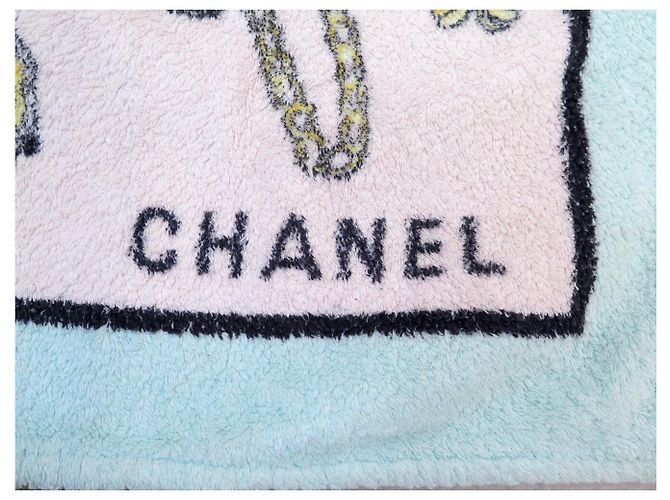 ASCIUGAMANO DA SPIAGGIA CHANEL BORSA 2.55 COMPLETO COCO ASCIUGAMANO Blu - vista 3