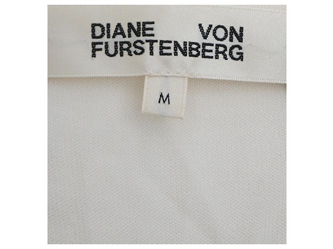 Top de punto estilo wrap de Diane Von Furstenberg en algodón blanco Crudo - vista 4