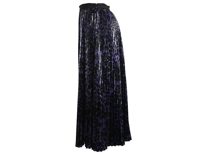 Falda midi plisada Brett en poliéster violeta de Diane Von Furstenberg Impresión de pitón - vista 4