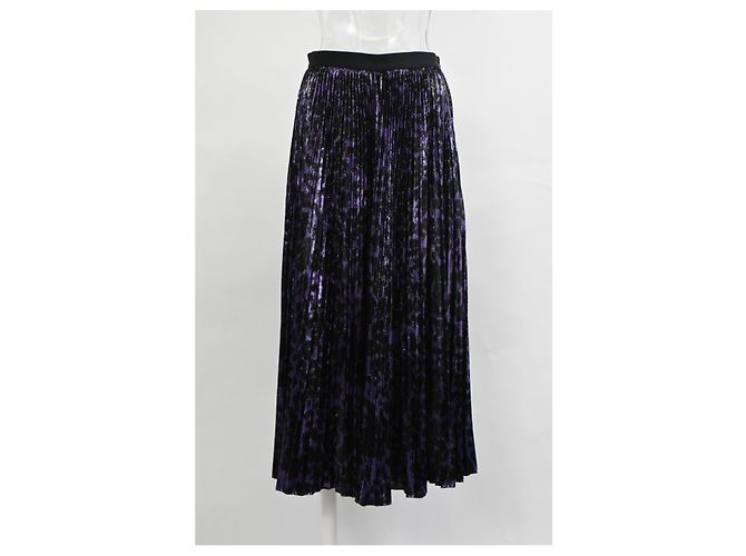 Falda midi plisada Brett en poliéster violeta de Diane Von Furstenberg Impresión de pitón - vista 5