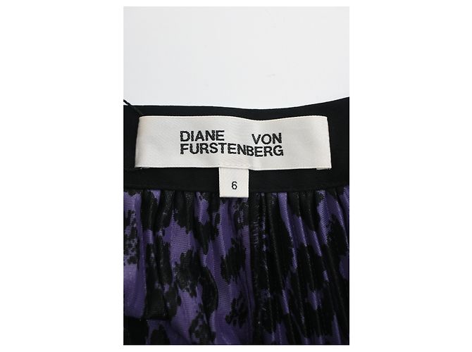 Falda midi plisada Brett en poliéster violeta de Diane Von Furstenberg Impresión de pitón - vista 7