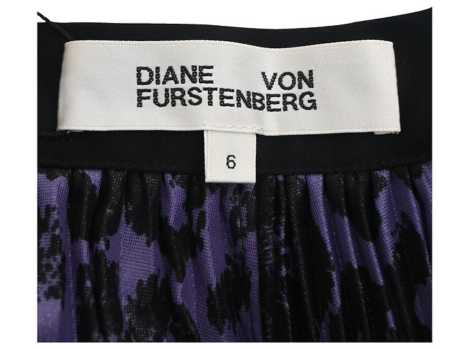Falda midi plisada Brett en poliéster violeta de Diane Von Furstenberg Impresión de pitón - vista 8