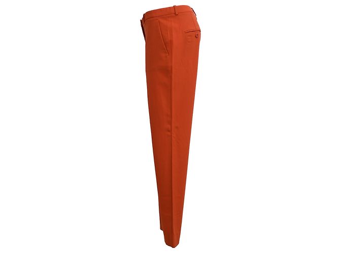 Pantalones acampanados Theory en algodón naranja - vista 2