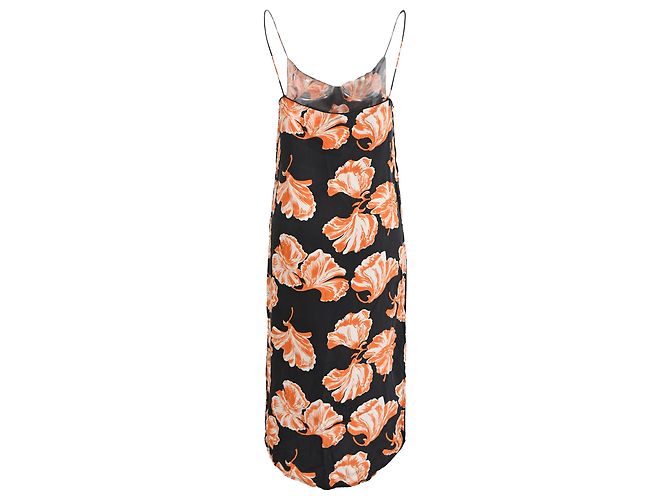 Ganni Geroux Midi Slip Dress in Multicolor Silk Multiple colors - view 3