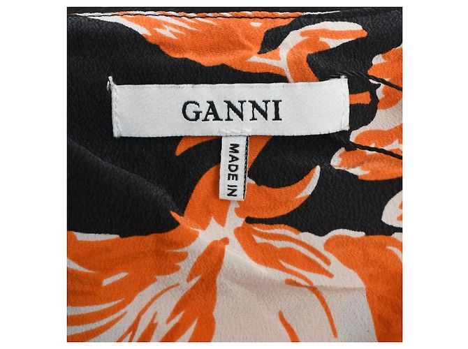 Ganni Geroux Midi Slip Dress in Multicolor Silk Multiple colors - view 4