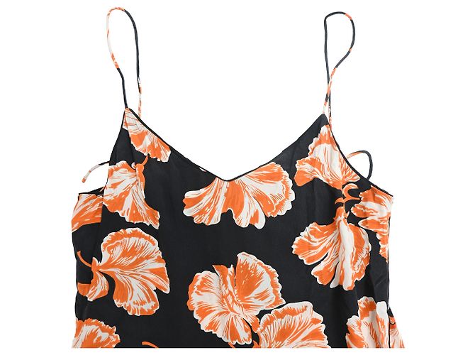 Ganni Geroux Midi Slip Dress in Multicolor Silk Multiple colors - view 5