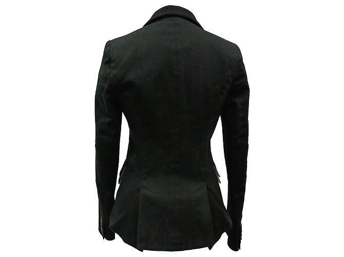 Autre Marque Blazer de un solo botón Alexander McQueen en algodón negro - vista 3